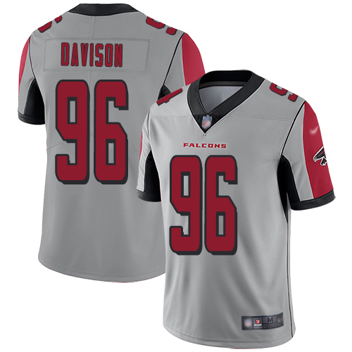 Atlanta Falcons Limited Silver Men Tyeler Davison Jersey NFL Football #96 Inverted Legend